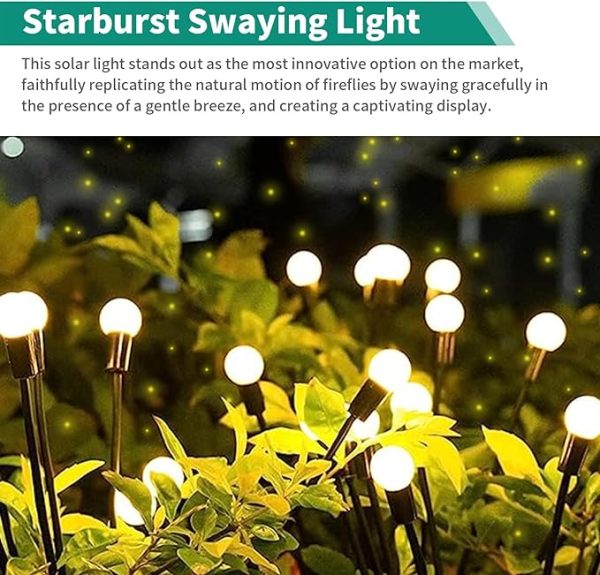 SOLAR FIREFLY LIGHTS - 10 led lights.SOLAR CHARGING WATER PROOF CHARMIBG LIGHTS