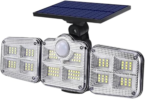 3 Head Motion Sensor 270 Wide Angle Illumination Waterproof Solar Light | Outdoor Wall Lamp For Garden Garage