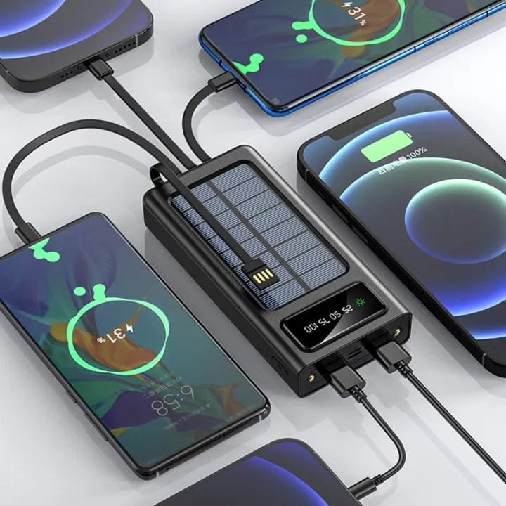 10,000mAh power bank with solar charging