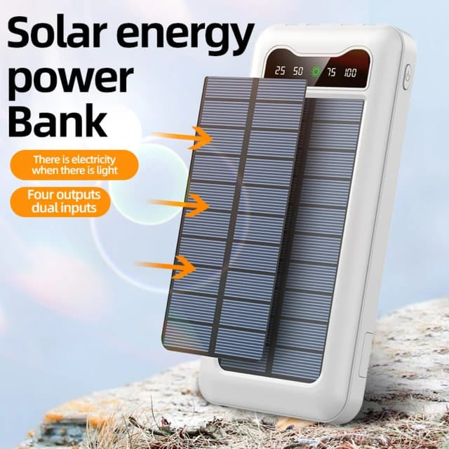 10,000mAh power bank with solar charging