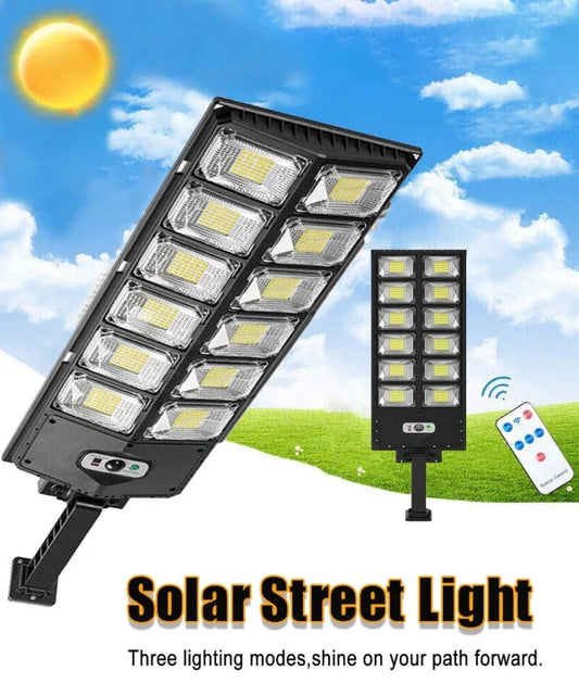 Outdoor Human Induction Motion Sensor Solar Street Lamp | Waterproof Remote Control Solar Street Light