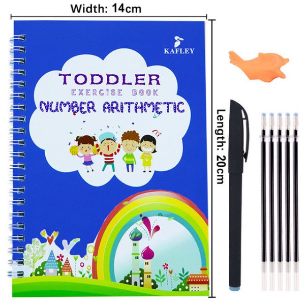 Pack Of 4 Pcs With Pen Refillsank Magic Practice Copybook (random Color)