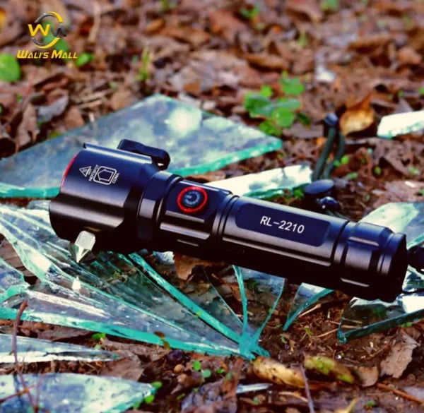 Hammer Flashlight Torch & Charging 8800 MAH Power Bank,Waterproof Led 1KM long Range Flashlight